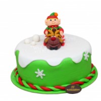 Karácsonyi manós torta – marcipánnal burkolt
